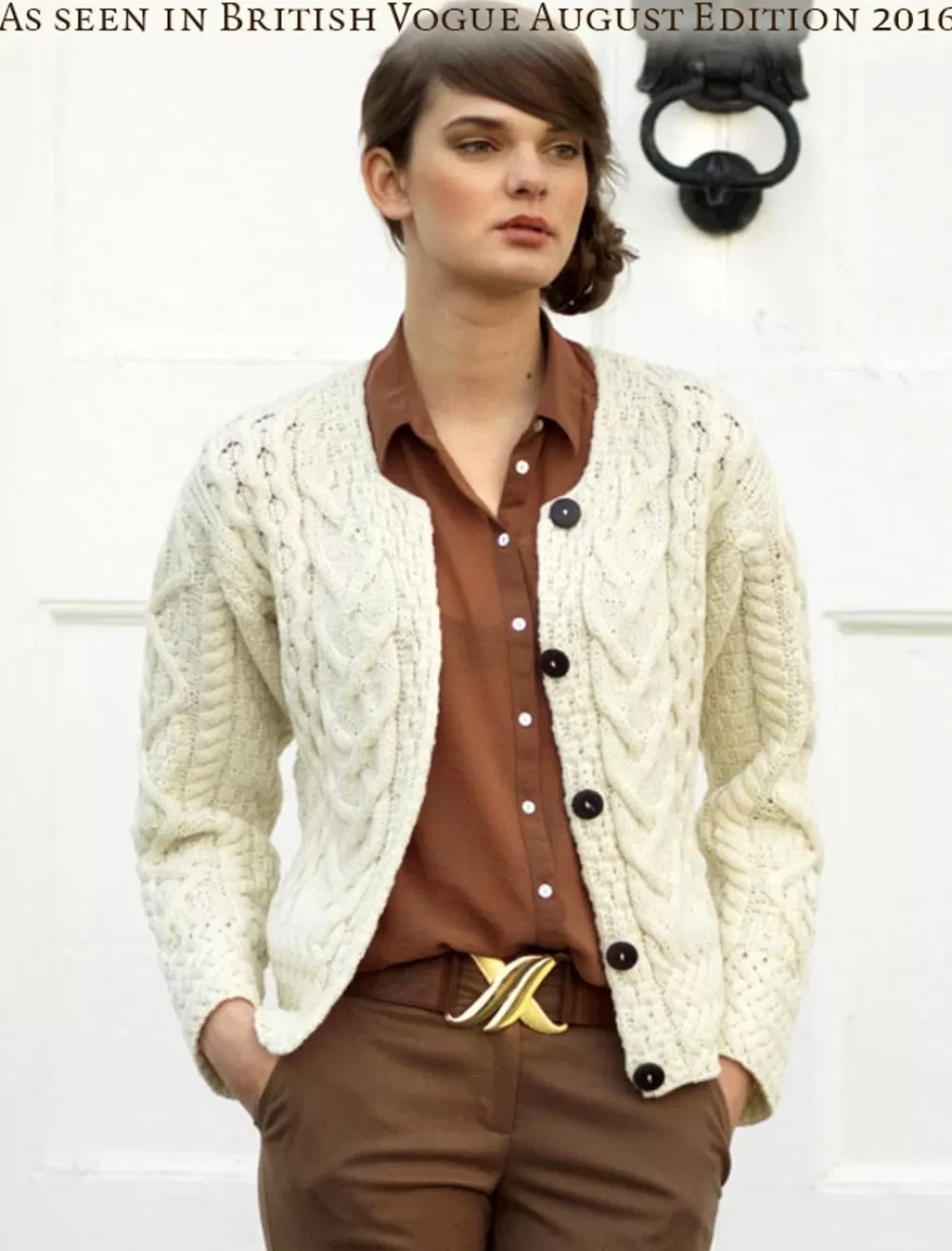 Store Aran Cable Knit Cardigan Women Cardigans, Jackets & Coatigans