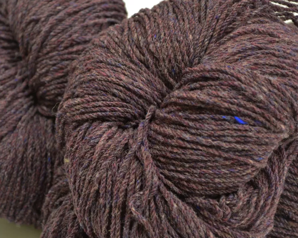 Flash Sale Aran Wool Knitting Hanks - Bilberry Aran Wool