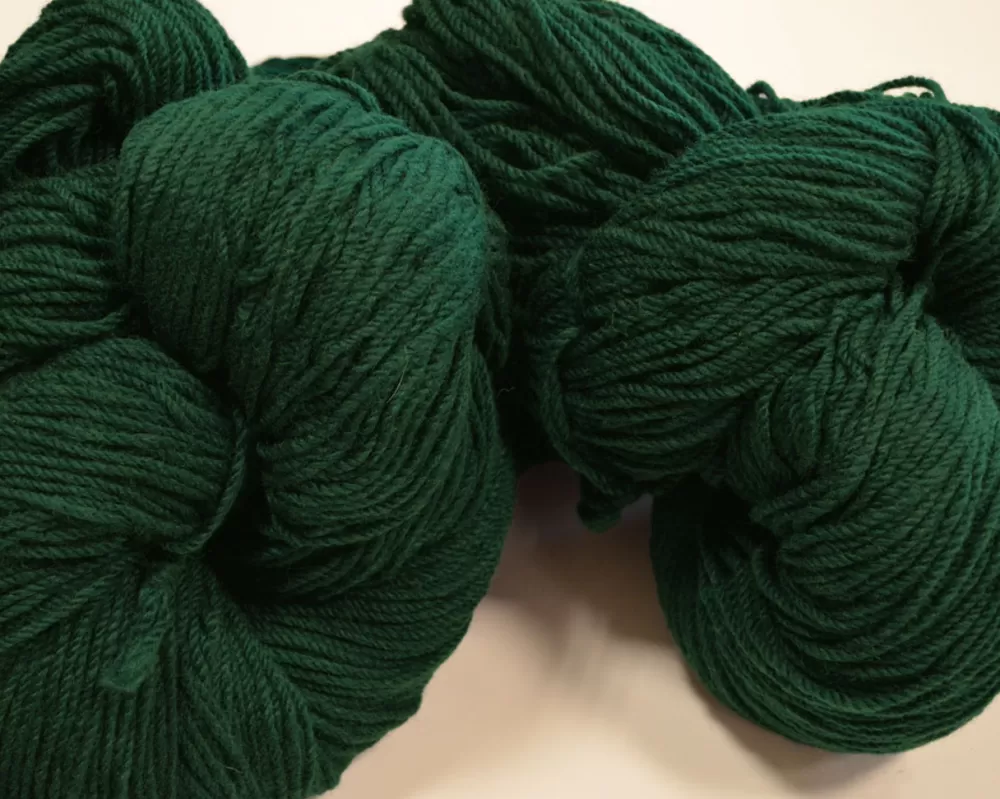 Clearance Aran Wool Knitting Hanks - Bottle Green Aran Wool