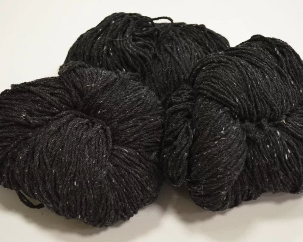 Best Sale Aran Wool Knitting Hanks - Charcoal Fleck Aran Wool