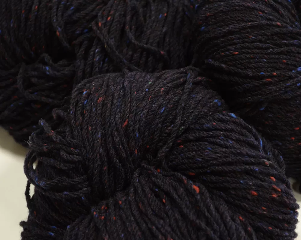 New Aran Wool Knitting Hanks - Navy Charcoal Aran Wool