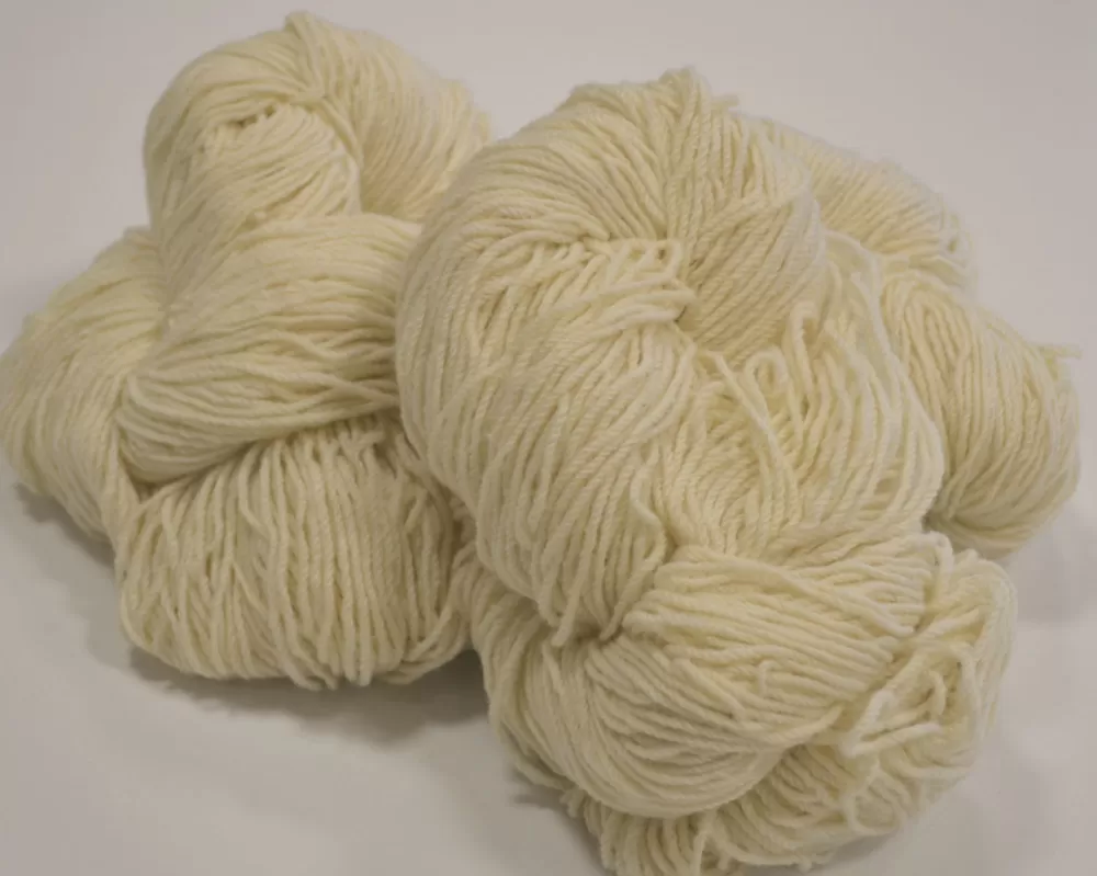 Online Aran Wool Knitting Hanks - Organic White Aran Wool