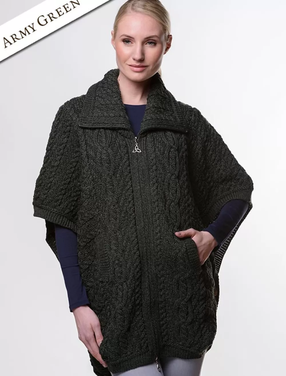 Clearance Batwing Jacket with Celtic Knot Zipper Pull Women Cardigans, Jackets & Coatigans