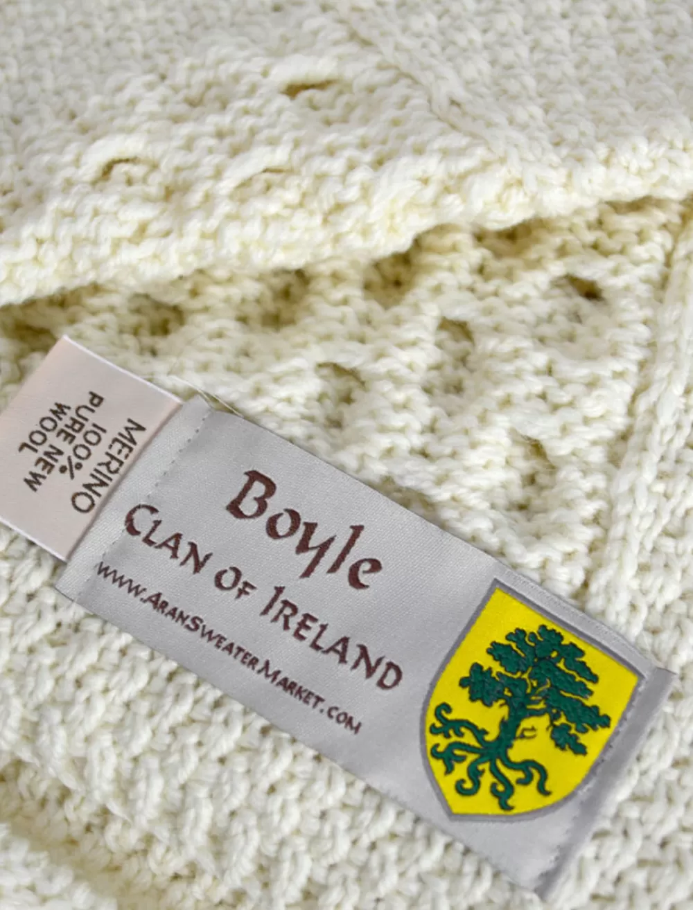 Sale Boyle Clan Aran Throw Clan Throws