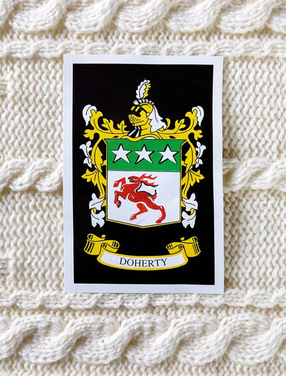 Outlet Doherty Clan Aran Throw Clan Throws