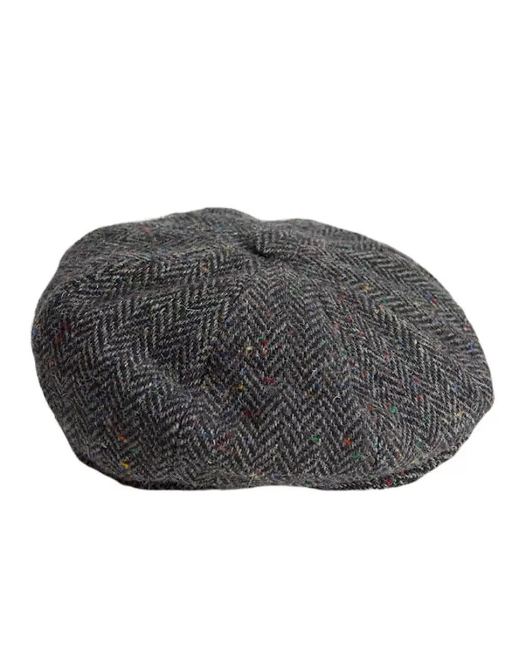 Best Donegal Tweed Mens Gatsby Cap - Charcoal Irish Flat Caps