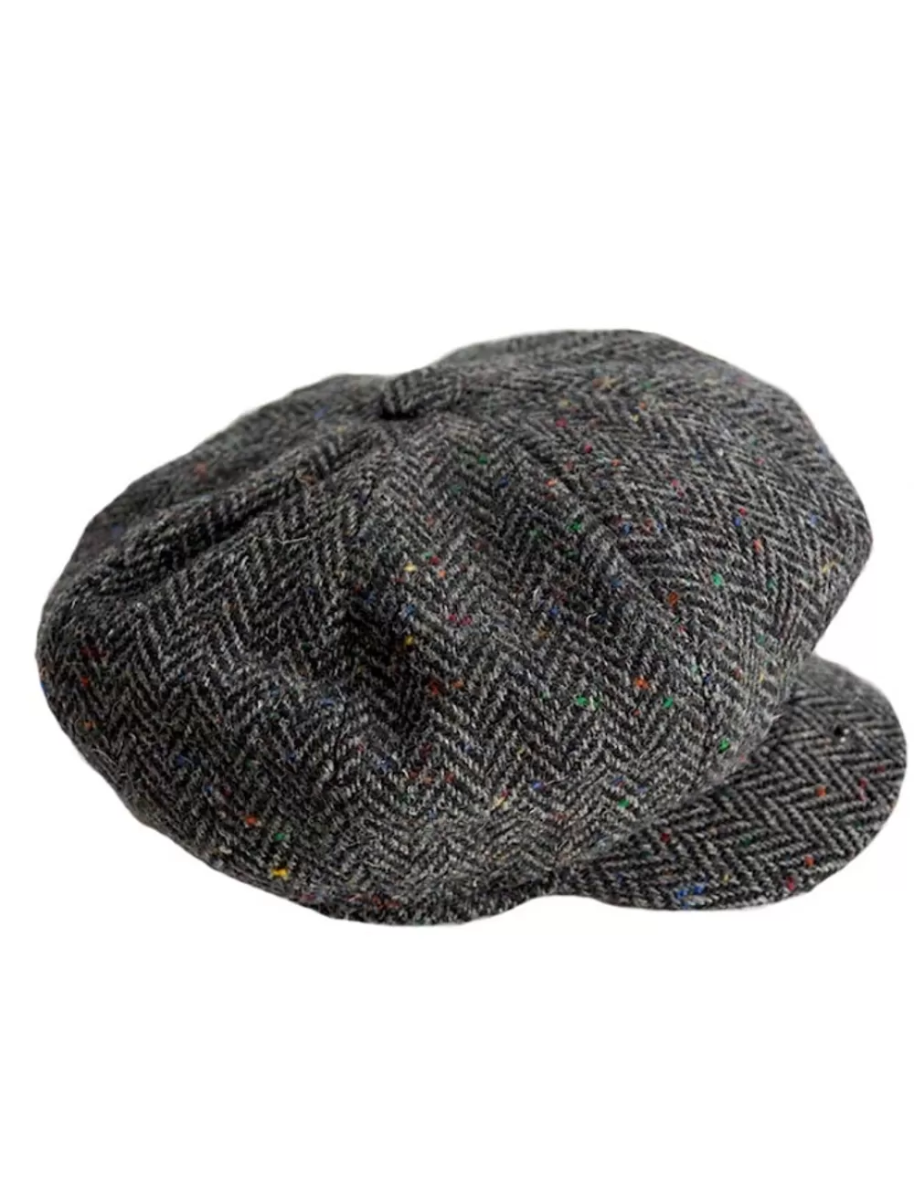 Best Donegal Tweed Mens Gatsby Cap - Charcoal Irish Flat Caps