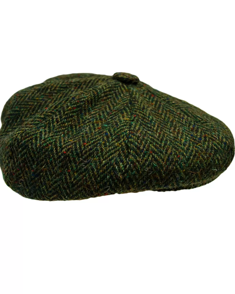 New Donegal Tweed Mens Gatsby Cap - Green Irish Flat Caps