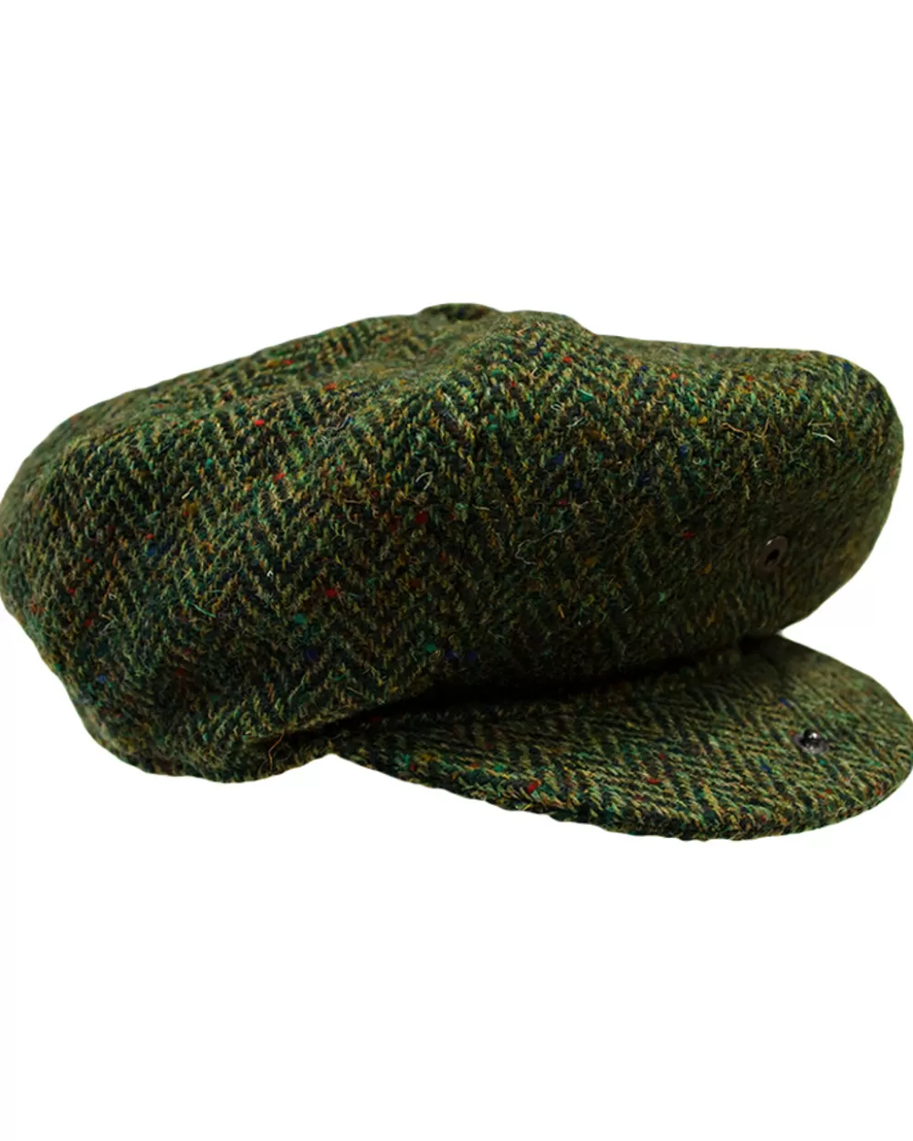 New Donegal Tweed Mens Gatsby Cap - Green Irish Flat Caps