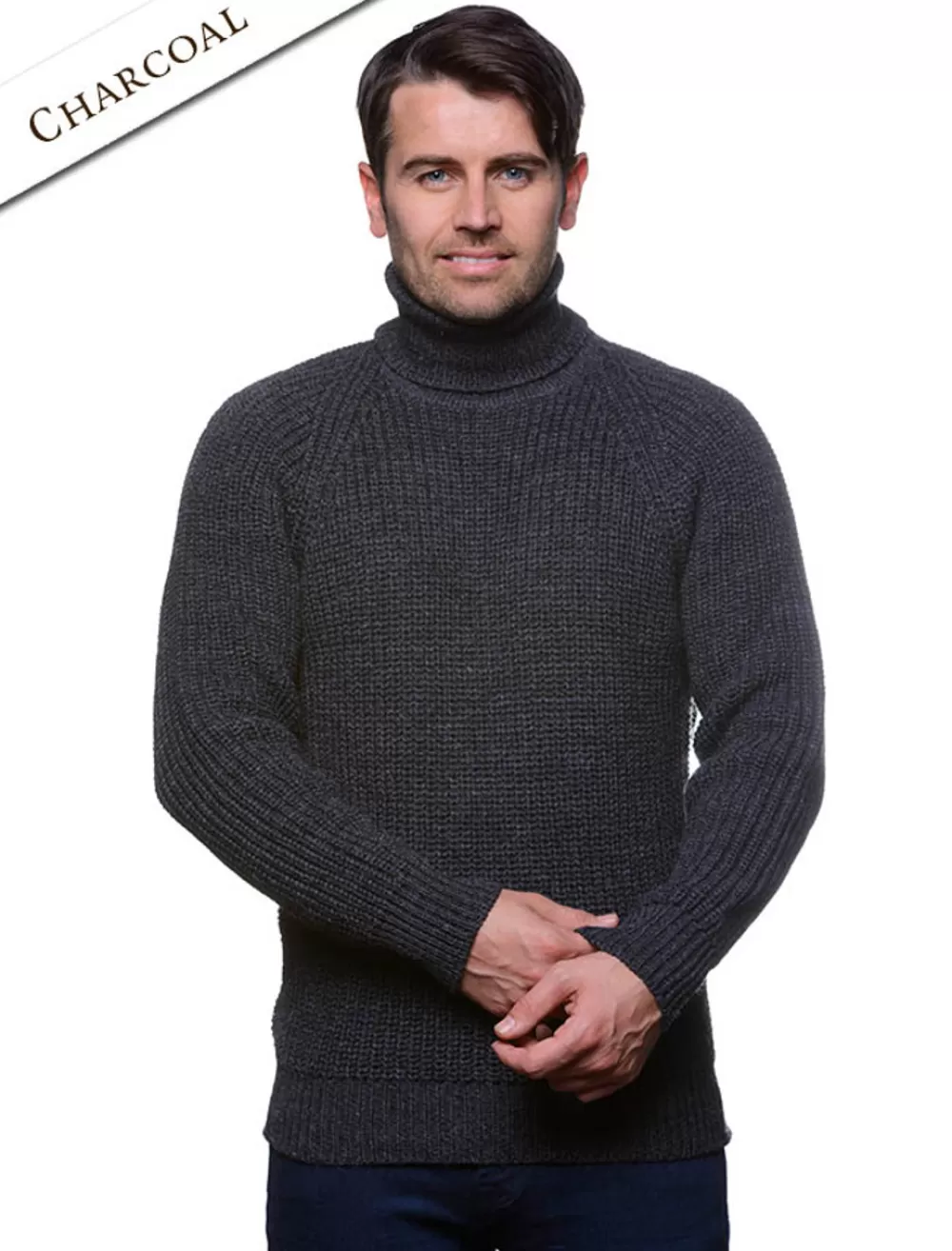 Outlet Fisherman's Merino Ribbed Turtleneck Sweater Sweaters