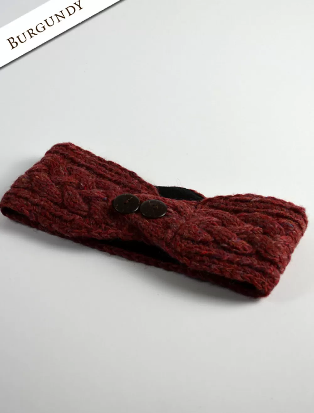 Discount Fleece Lined Aran Headband with Buttons Women Caps & Hats