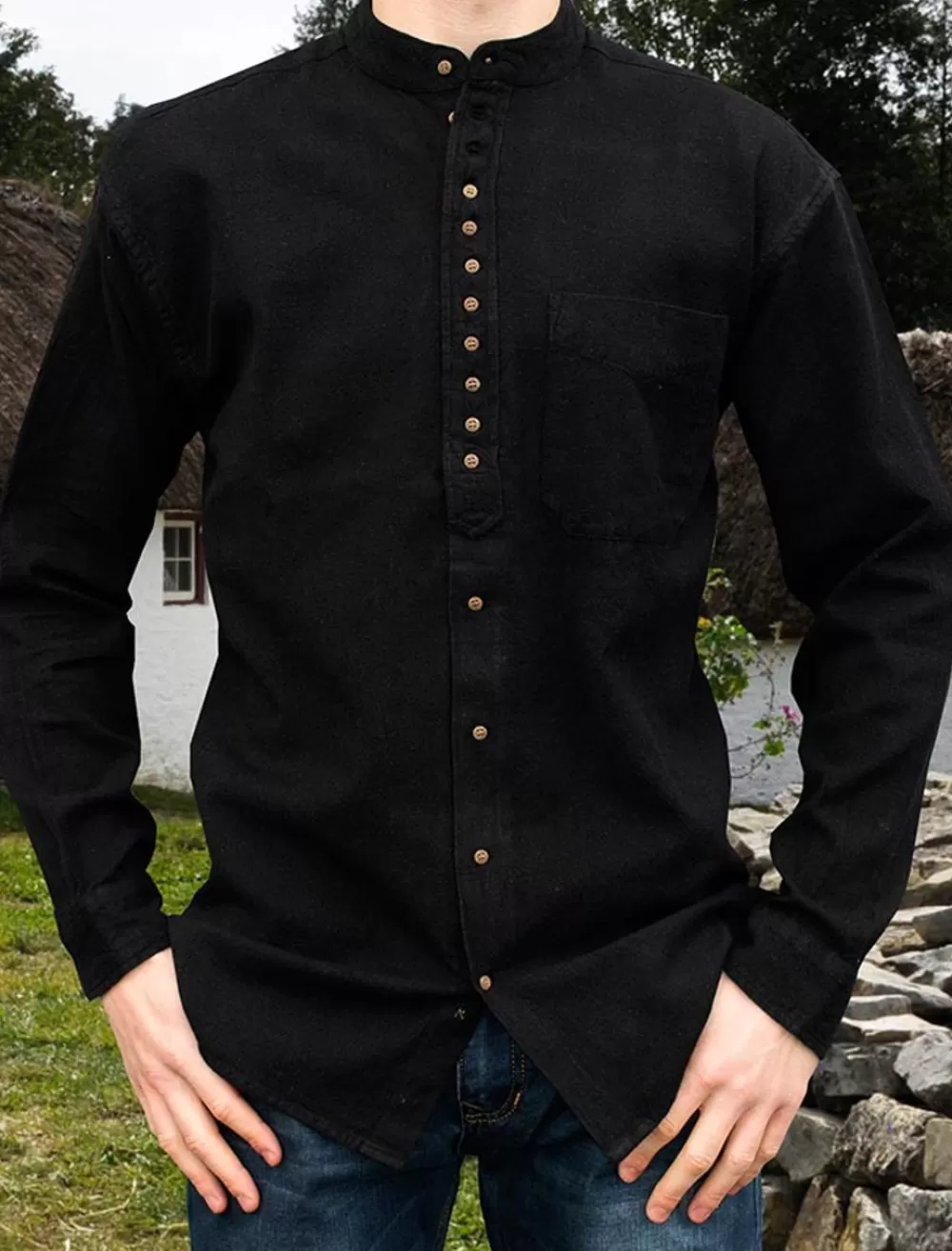 Online Grandfather Shirt - Motor Black Grandfather Shirts And Waistcoats