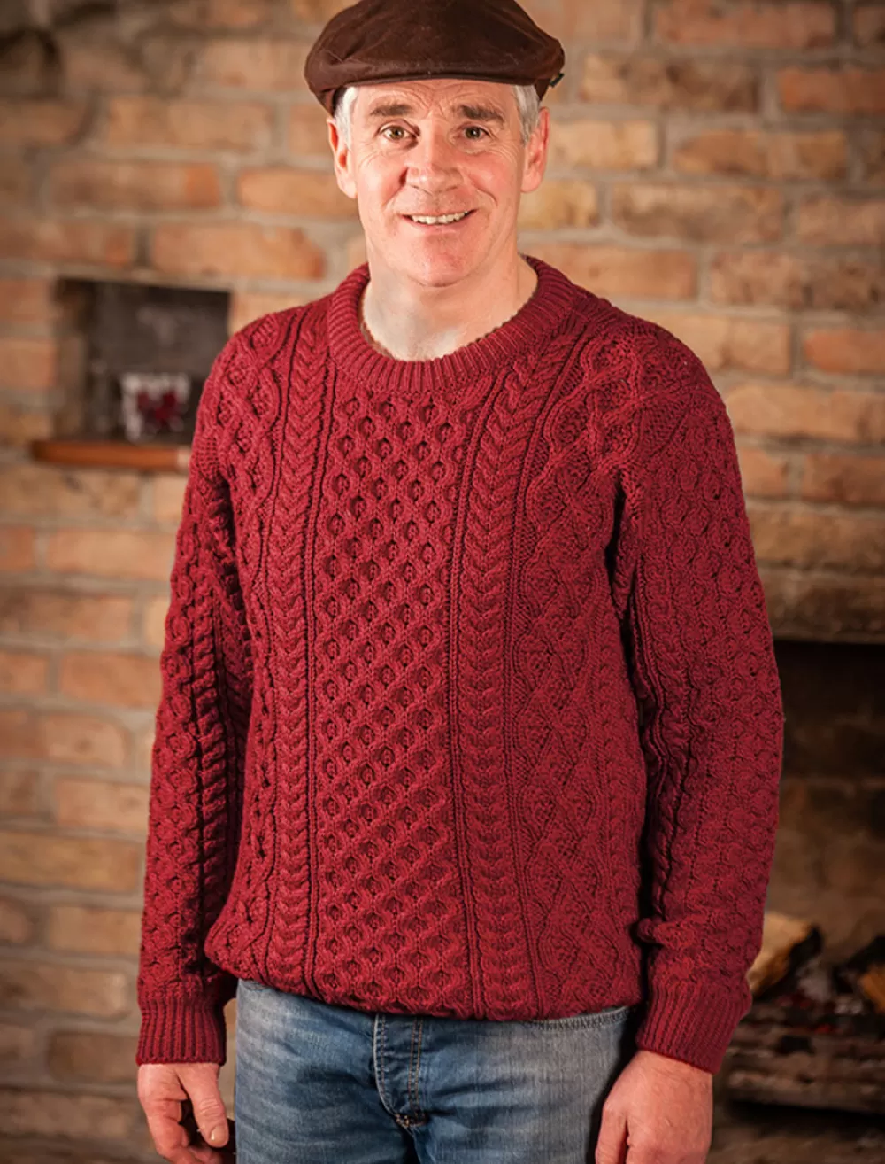 Outlet Heavyweight Merino Wool Aran Sweater Sweaters