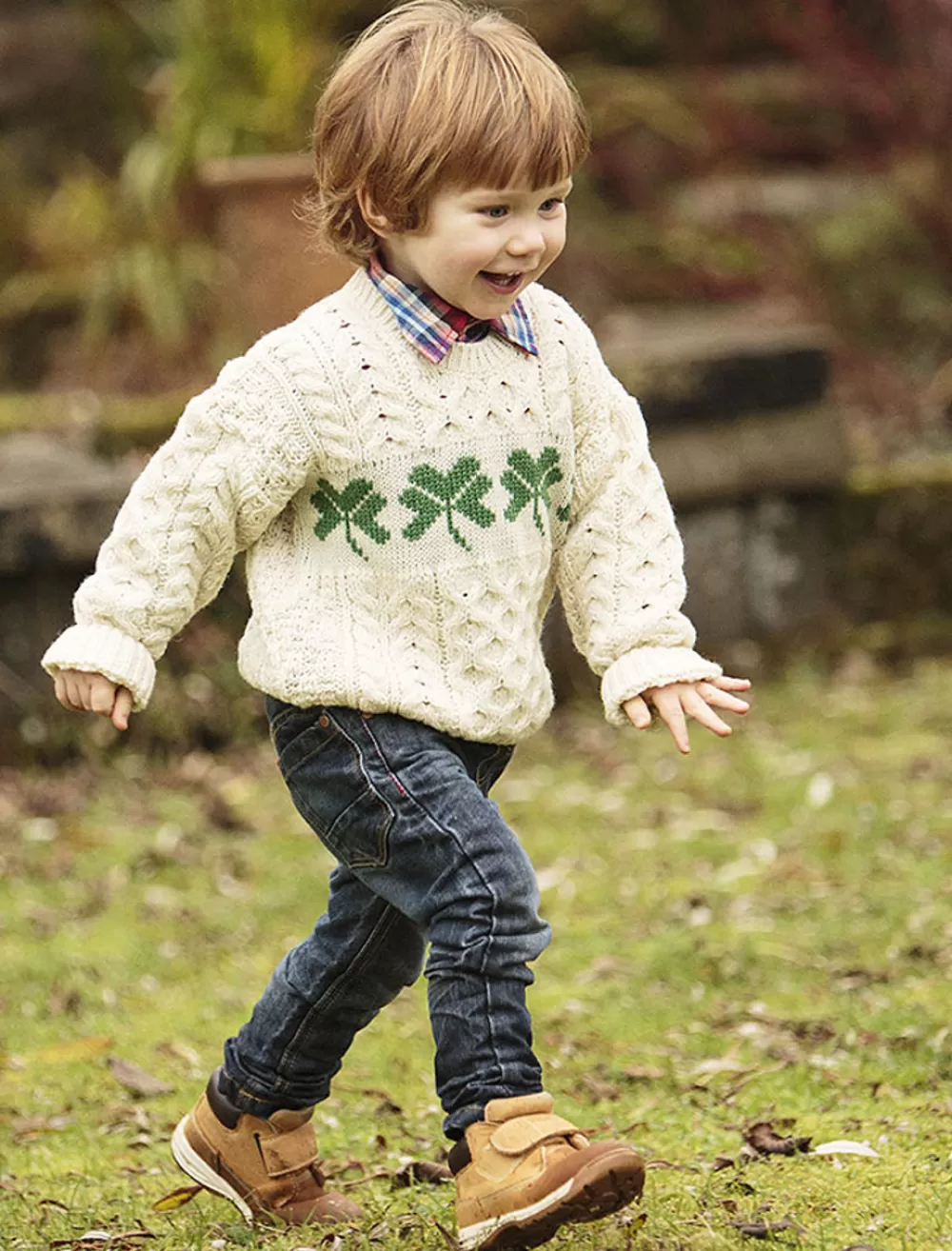 Flash Sale Kid's Merino Wool Shamrock Sweater Kids Sweaters, Cardigans & Jackets