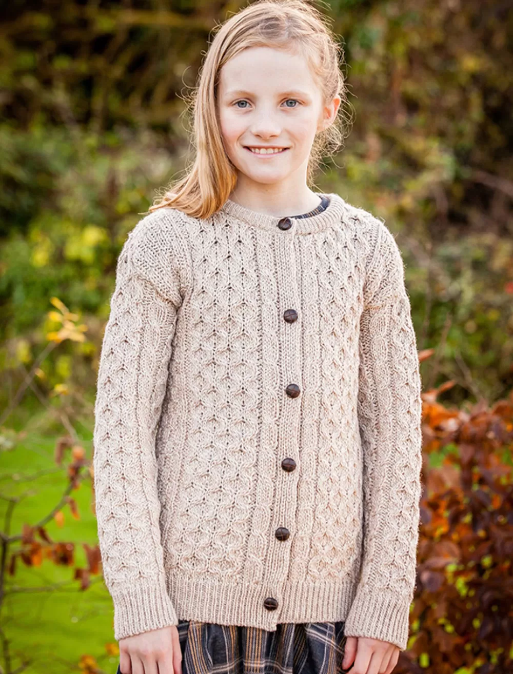 Best Sale Kid's Traditional Aran Merino Wool Cardigan Kids Sweaters, Cardigans & Jackets