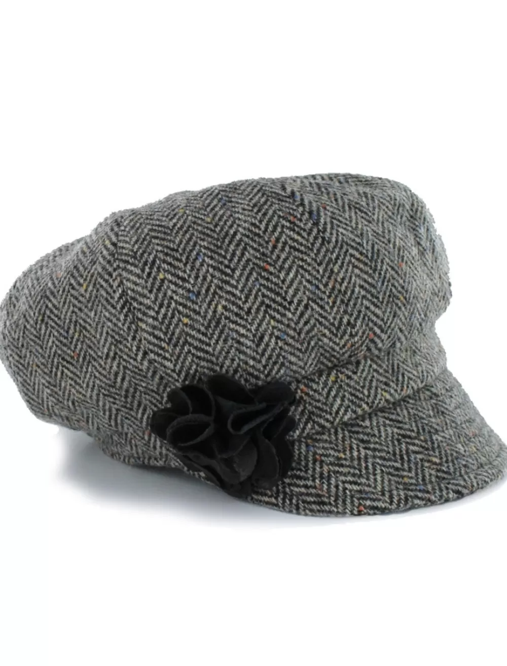 Best Sale Ladies Tweed Newsboy Hat - Grey Women Caps & Hats