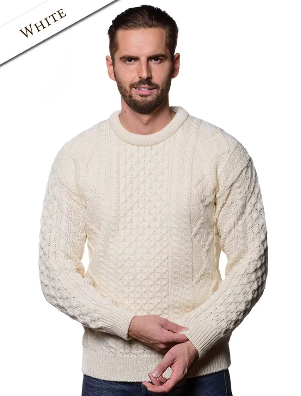 Store Lightweight Traditional Aran Mens Wool Sweater Sweaters