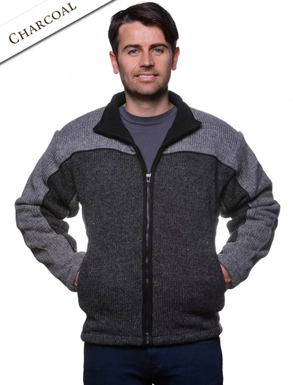 Cheap Men's Fleece Lined Wool Jacket Cardigans, Jackets & Coats