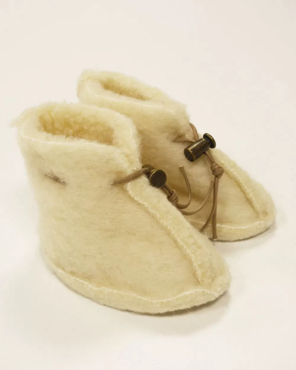 Online Merino Wool Baby Booties - Natural White Kids Baby & Toddler