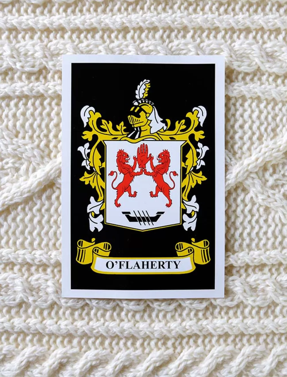 Outlet O'Flaherty Clan Aran Throw Clan Throws