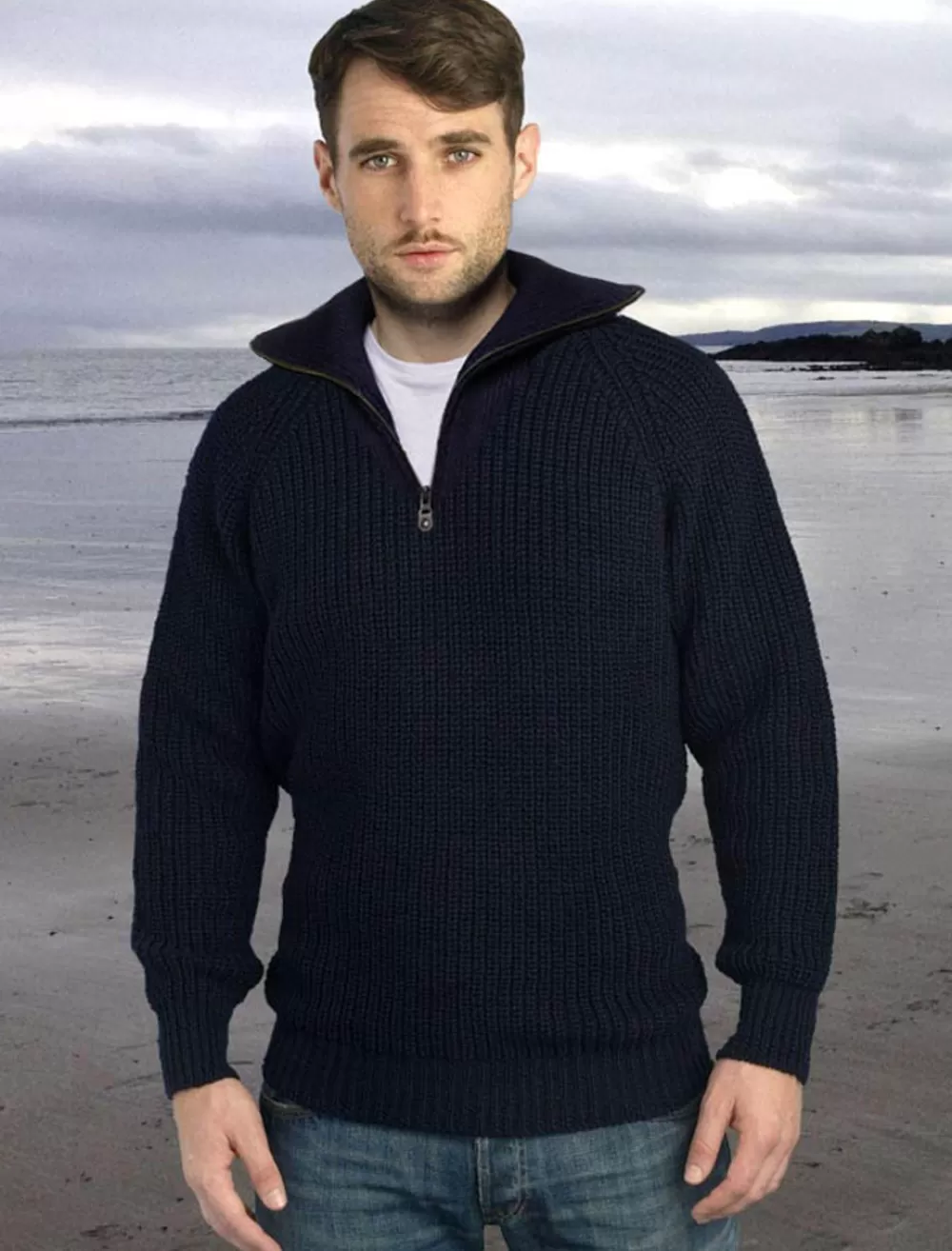 Cheap Ribbed Merino Troyer Sweaters