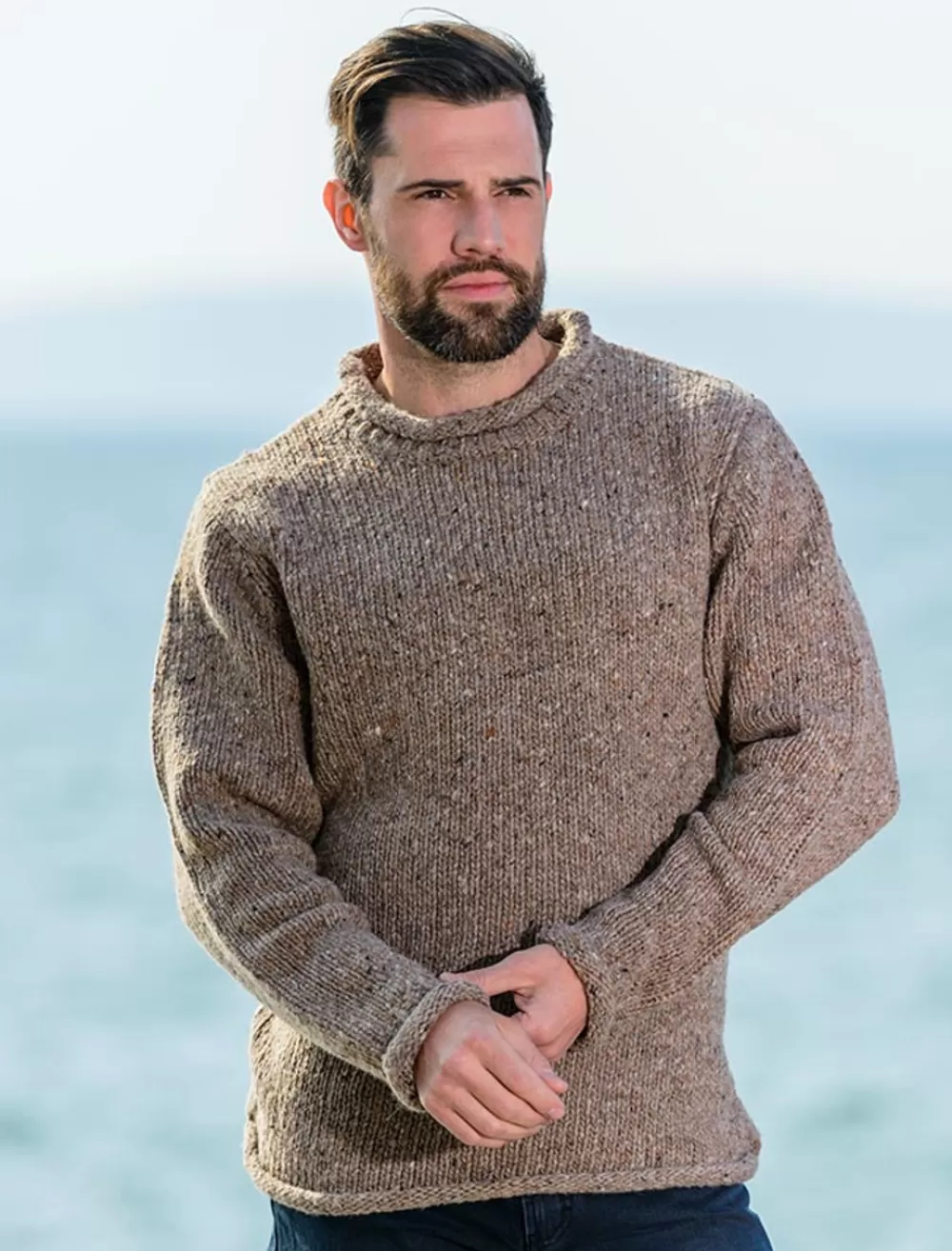 Fashion Roll Neck Sweater - Fisherman Sweater Sweaters