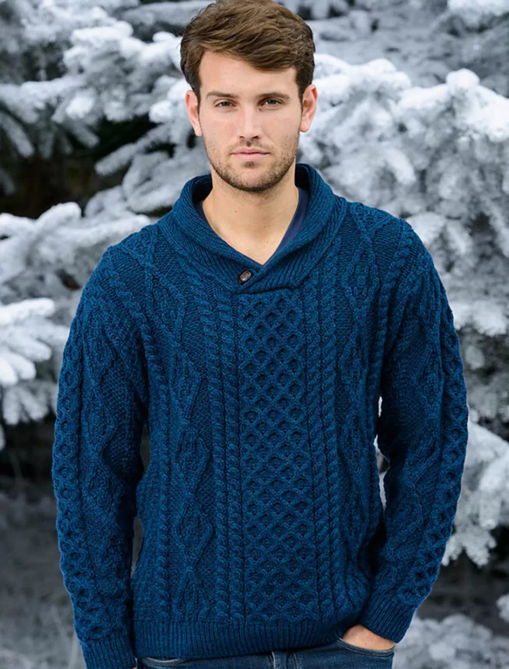 Flash Sale Shawl Neck Honeycomb Sweater Sweaters