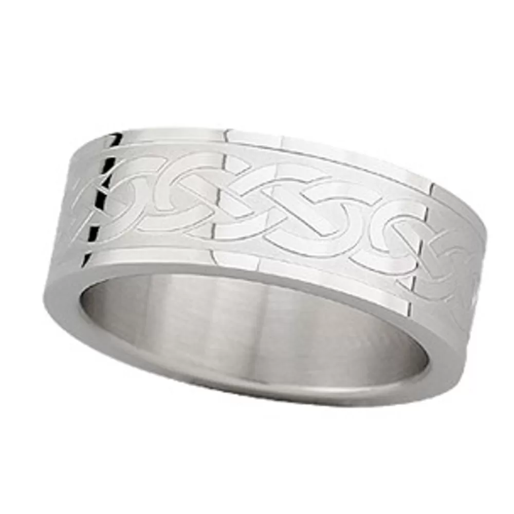 Fashion Steel Engraved Celtic Knot Ring Women Jewelry | Jewelry