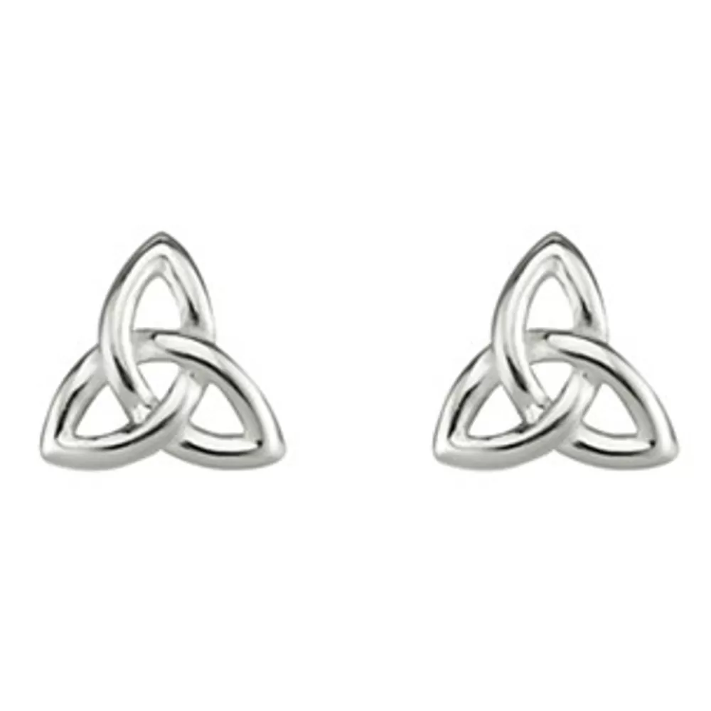 Fashion Sterling Silver Small Trinity Stud Earrings Women Jewelry | Jewelry