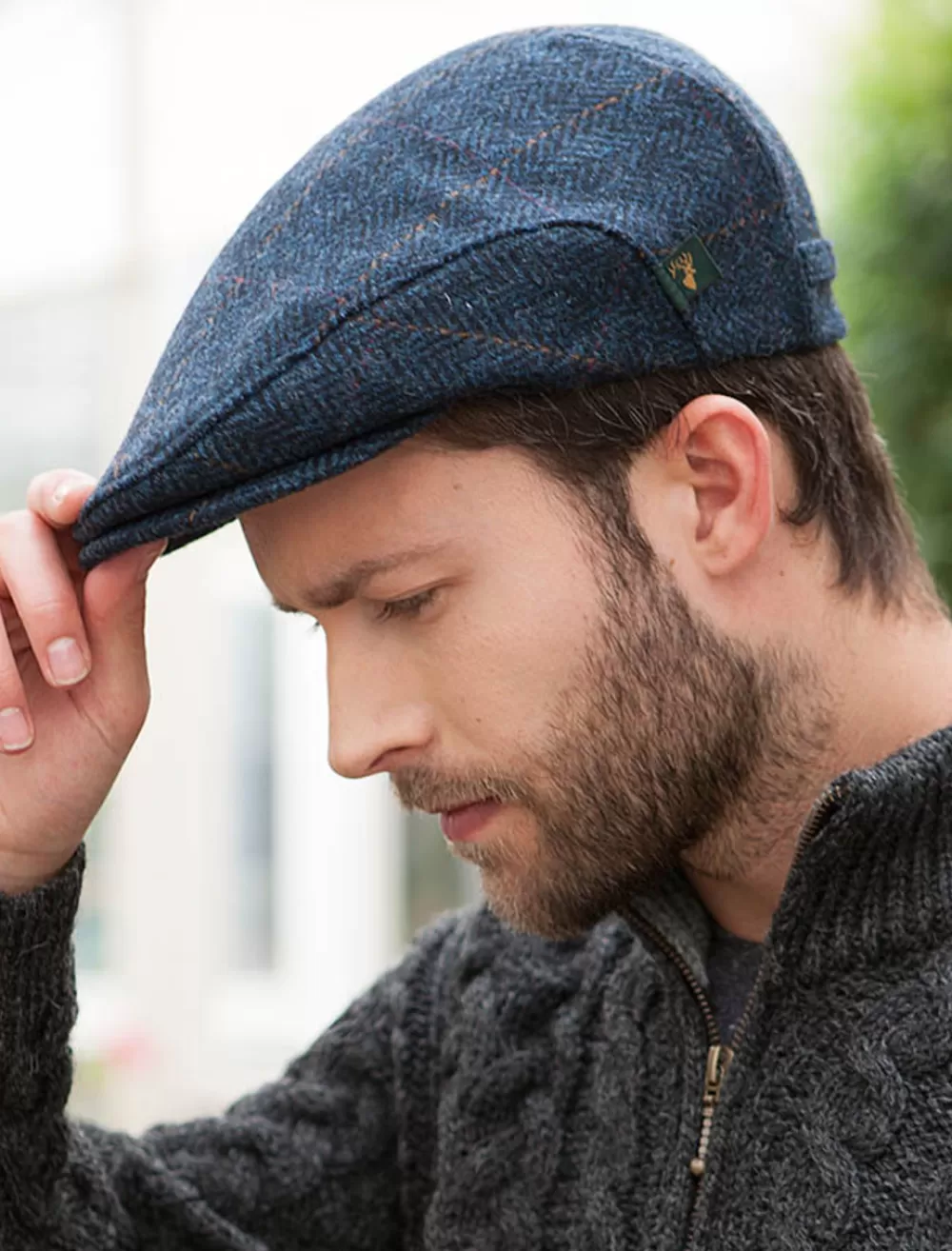 Flash Sale Trinity Tweed Flat Cap - Denim Irish Flat Caps