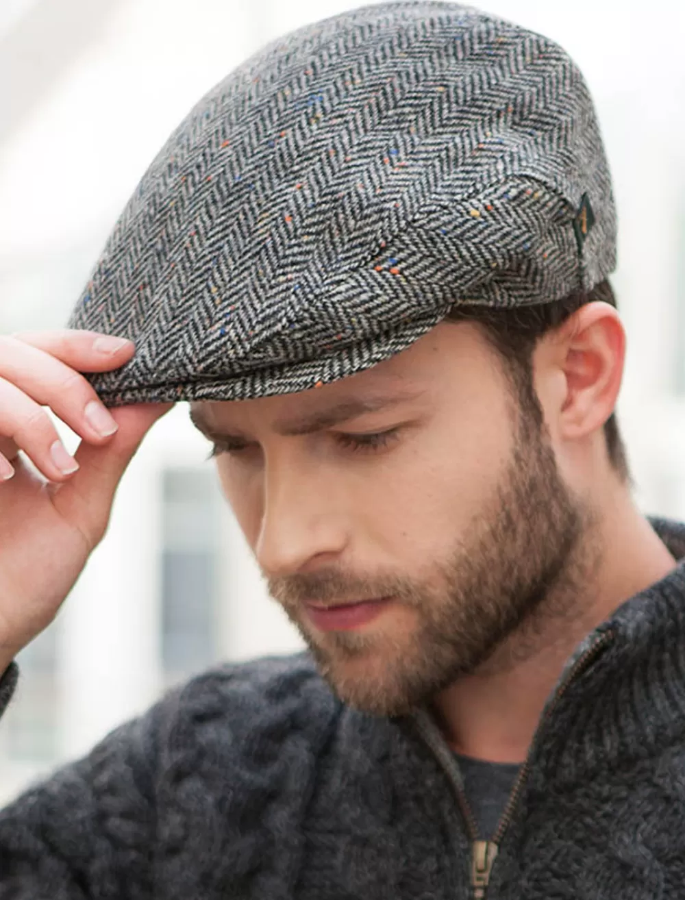 Best Trinity Tweed Flat Cap - Grey Irish Flat Caps