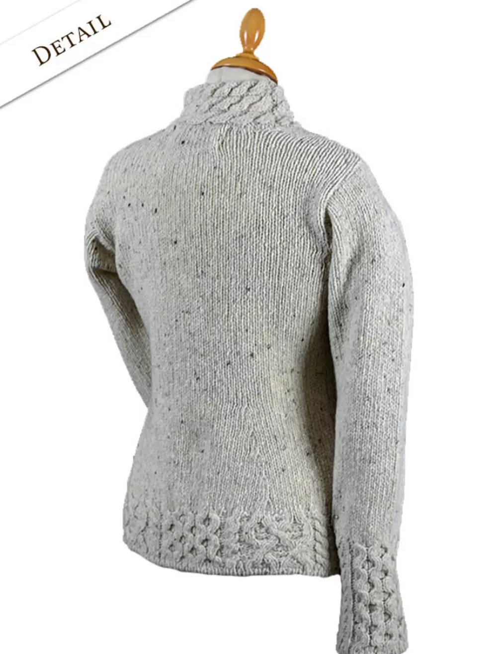 Sale Women's Wool Cashmere Aran Mock Turtleneck Sweater Women Sweaters