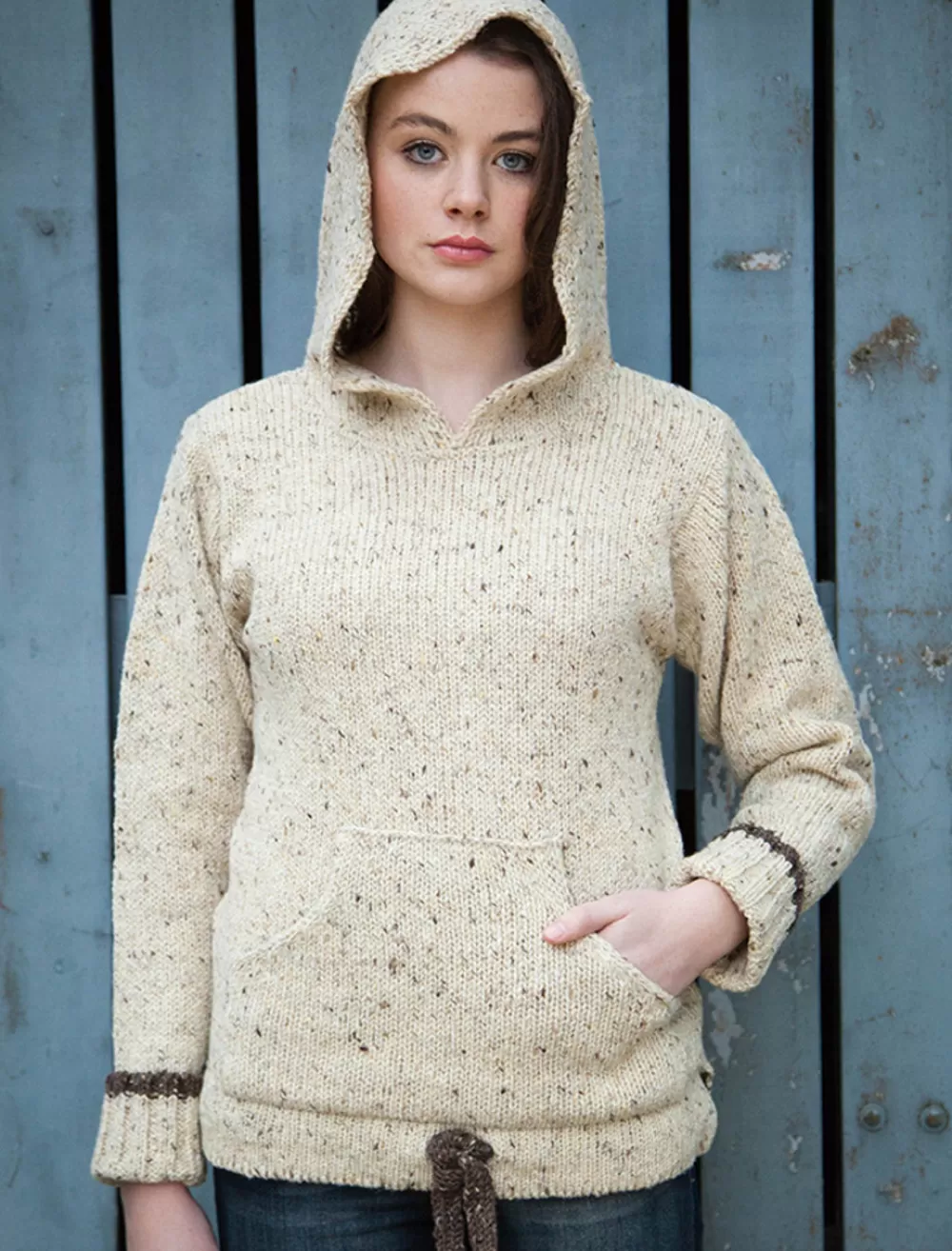 Clearance Wool Hoodie with Pouch Pocket Women Sweaters